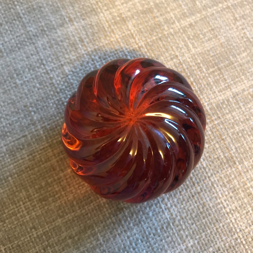 Beautiful Baccarat amber paper weight